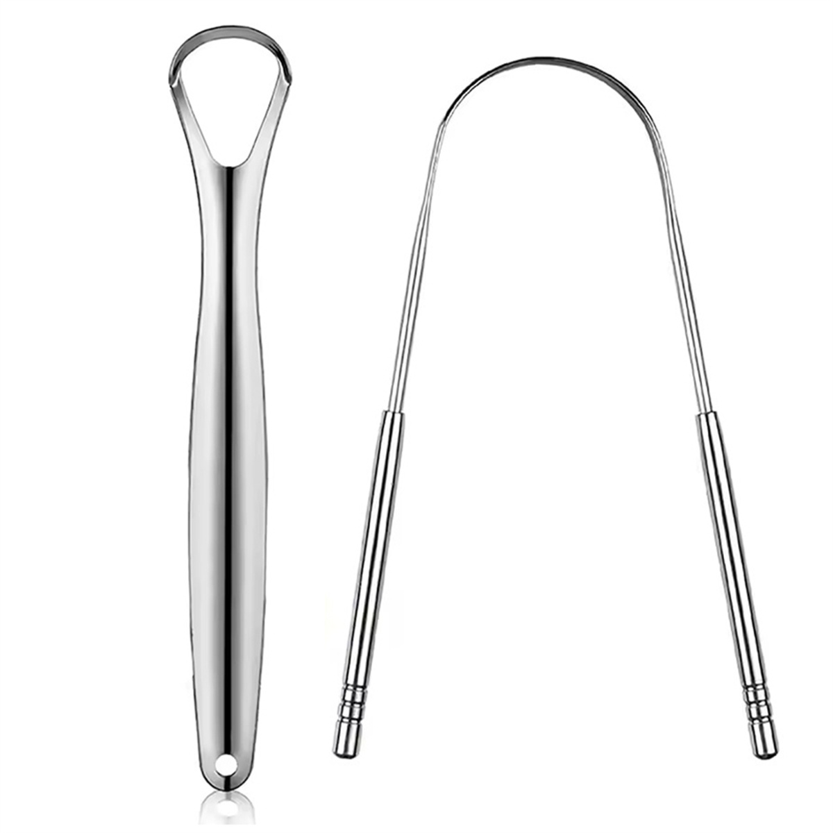 Tongue Scraper Metal - 1/2/3Pcs Stainless Steel Tongue Scraper Set,