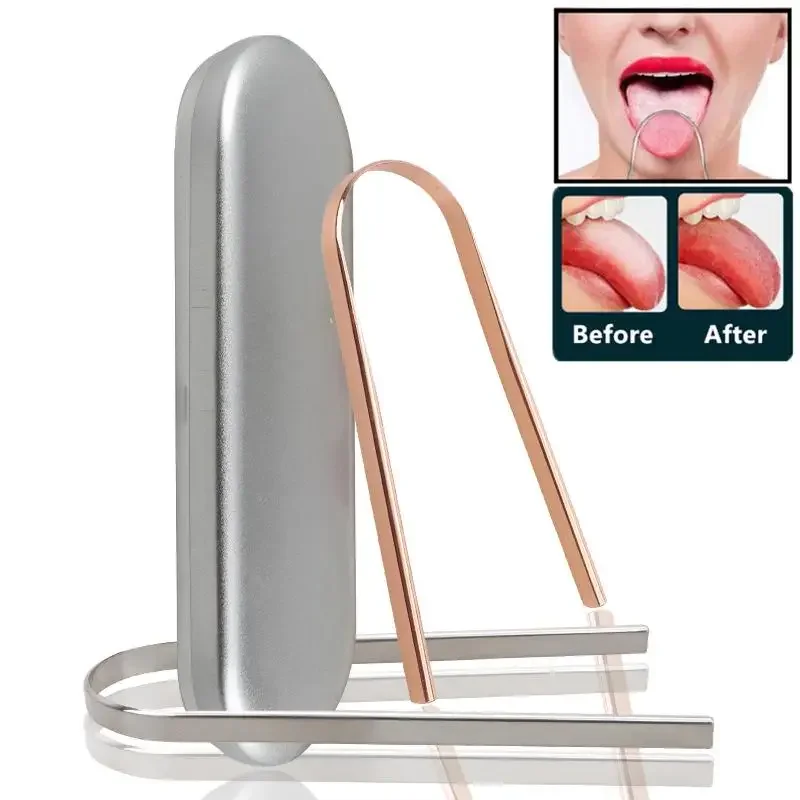 Tongue Scraper Metal - Stainless Steel Tongue Scraper Fresh Breath