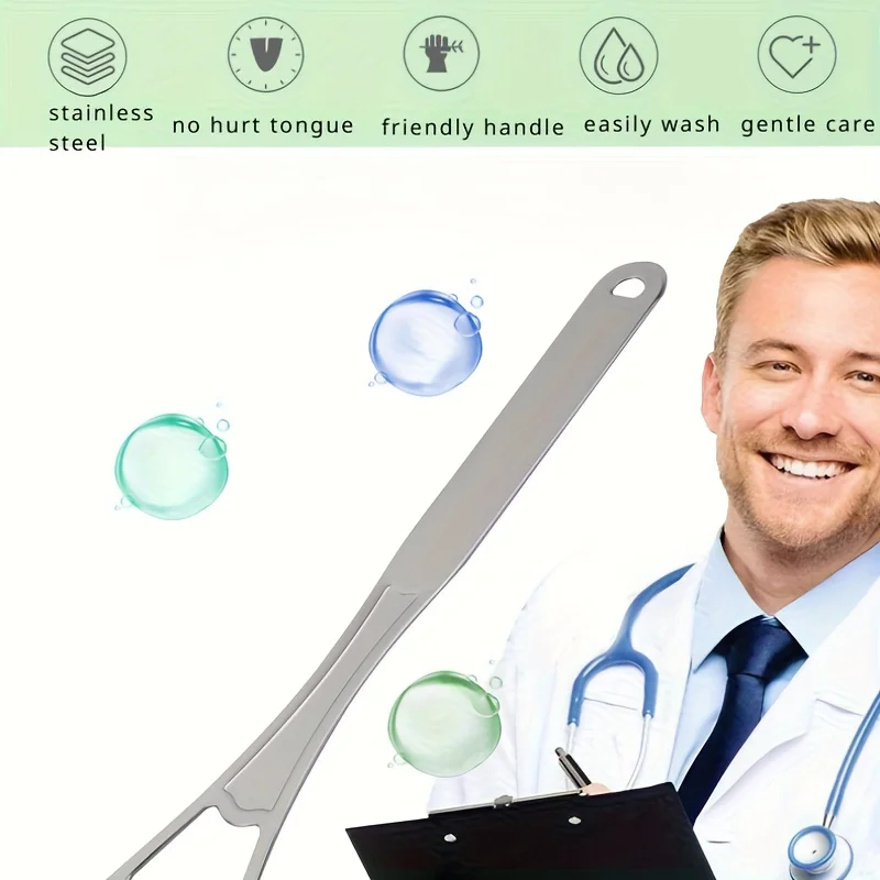 Double-layer Tongue Cleaner Br - Tongue Scraper Metal ulasan dan harga