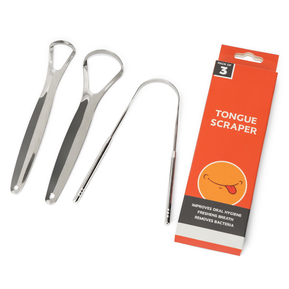 3 Pcs/Pack Metal Tongue Scrape - Tongue Scraper Metal ulasan dan harga