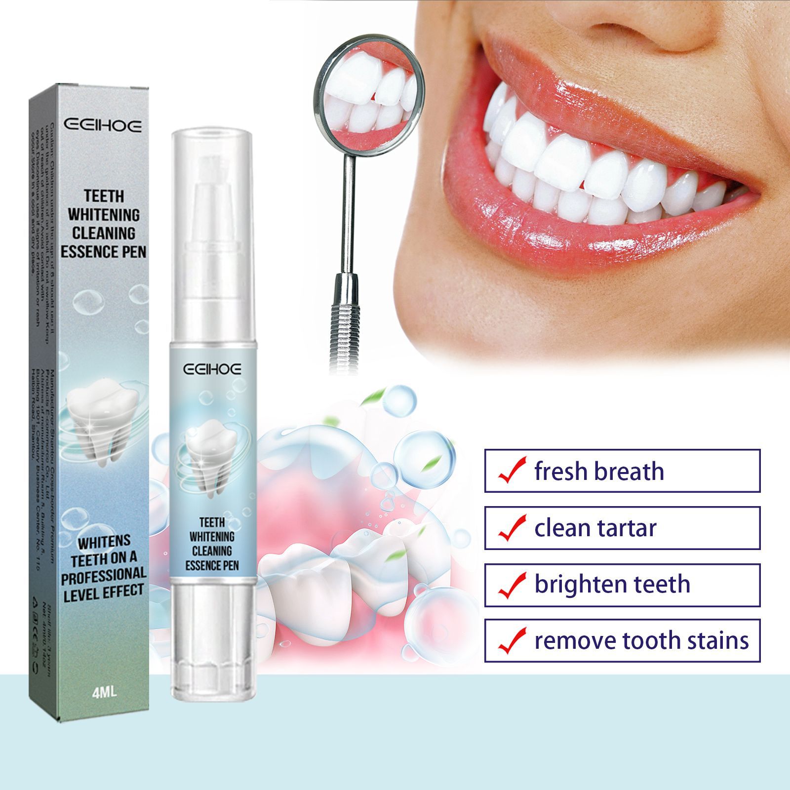 EELHOE Teeth Whitening Pen Den - Whitening Pen Bleach ulasan dan harga
