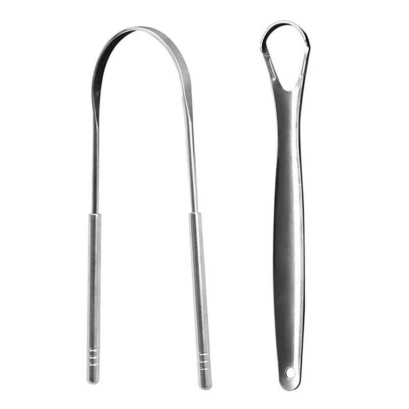 2Pcs Oral Tongue Cleaner Tongu - Tongue Scraper Metal ulasan dan harga