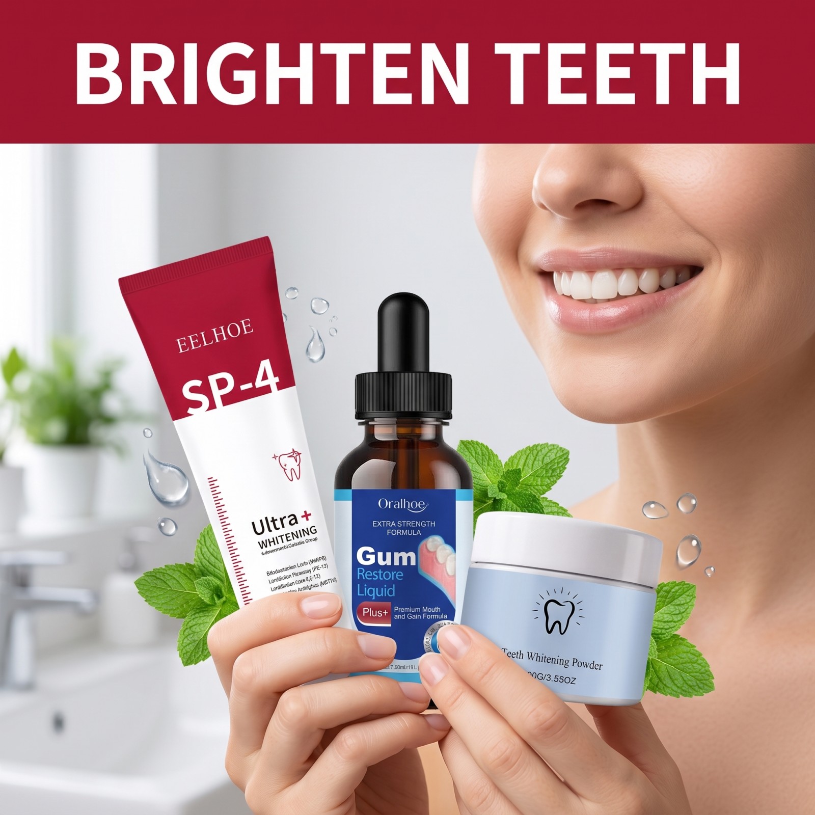 Oral Care Combo Set Whitening  - Teeth Whitening Gel Peroxide ulasan dan harga