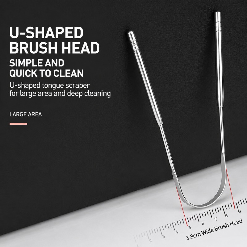 Rose Gold U-shaped Stainless S - Tongue Scraper Metal ulasan dan harga