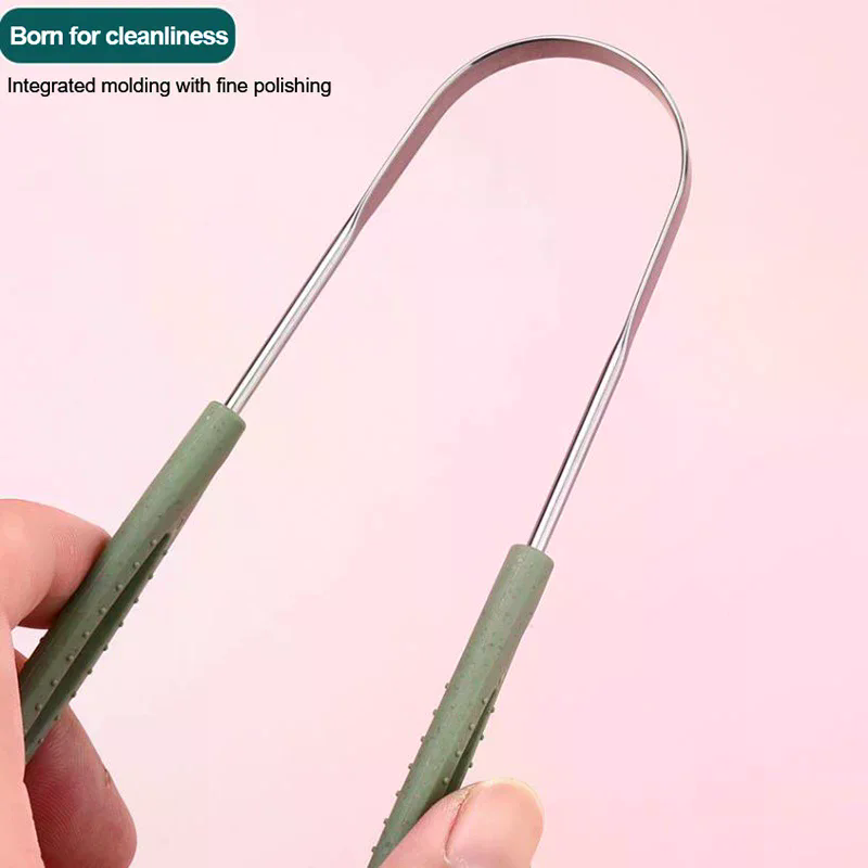 1 piece of oral hygiene U-shap - Tongue Scraper Metal ulasan dan harga