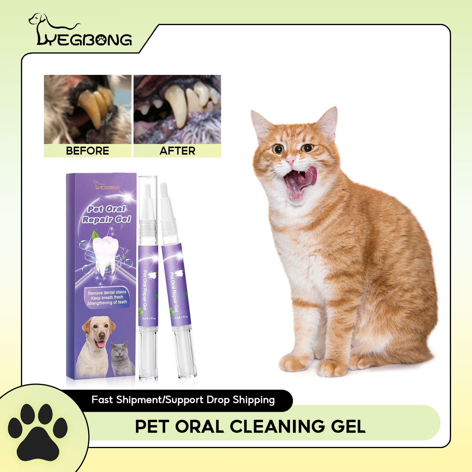 Pet Oral Repair Gel Puppy Tart - Teeth Whitening Gel Peroxide ulasan dan harga