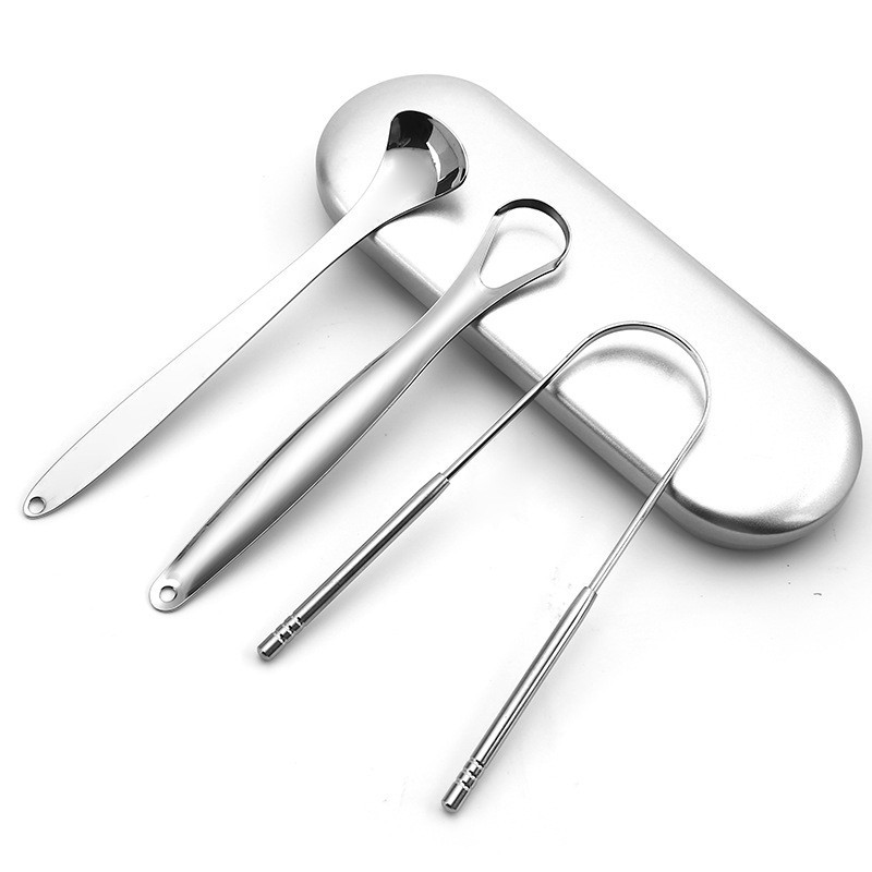 Stainless Steel Tongue Scraper - Tongue Scraper Metal ulasan dan harga