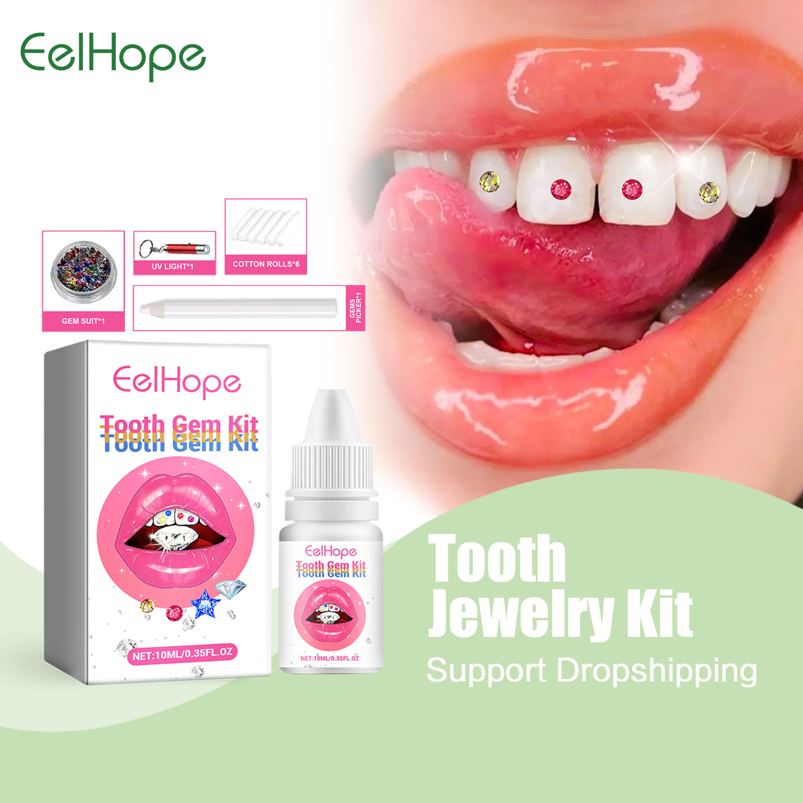 DIY Tooth Gems Kit With Glue A - Tooth Gem Kit ulasan dan harga