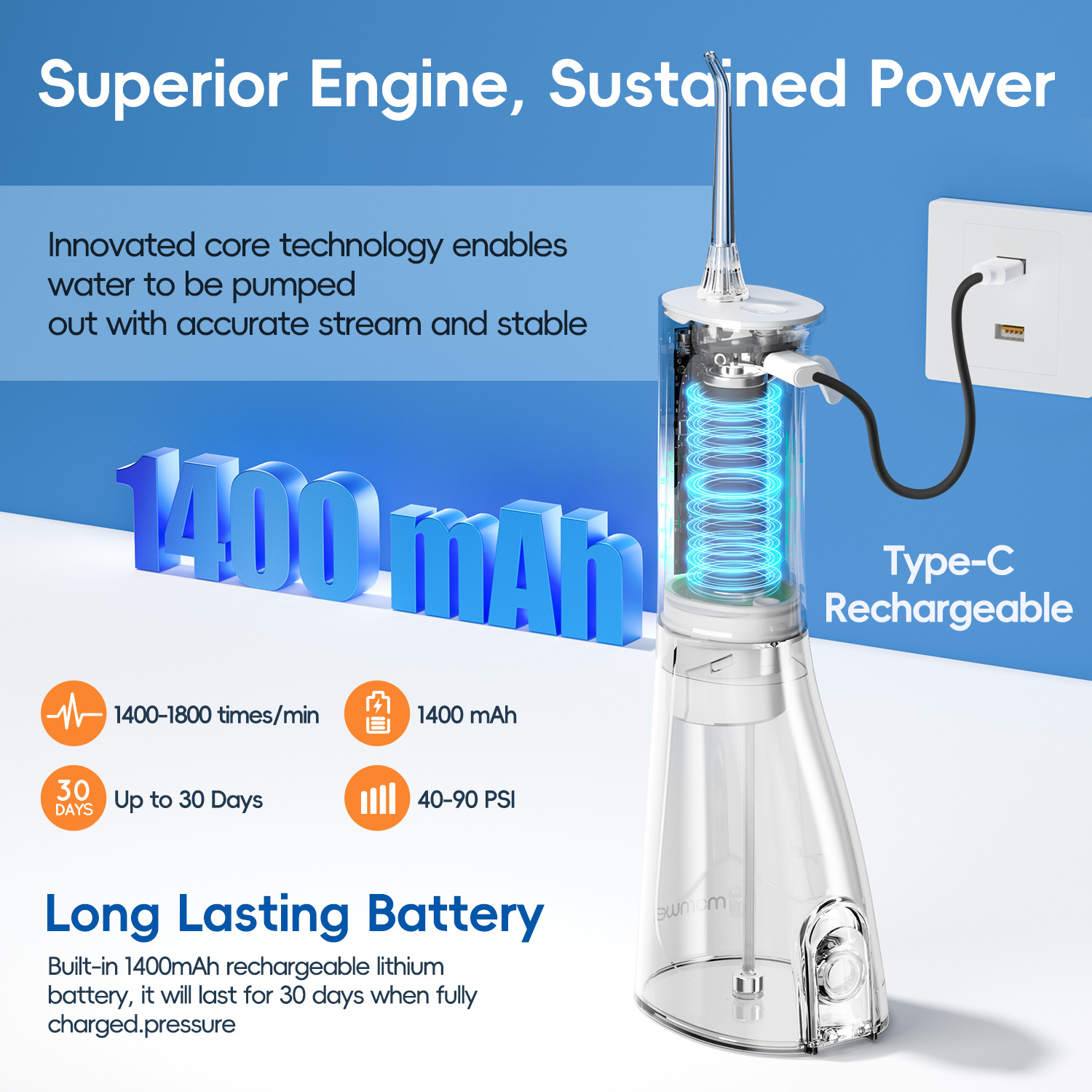 New Water Floss F29/D52 Portab - Water Flosser Cordless ulasan dan harga