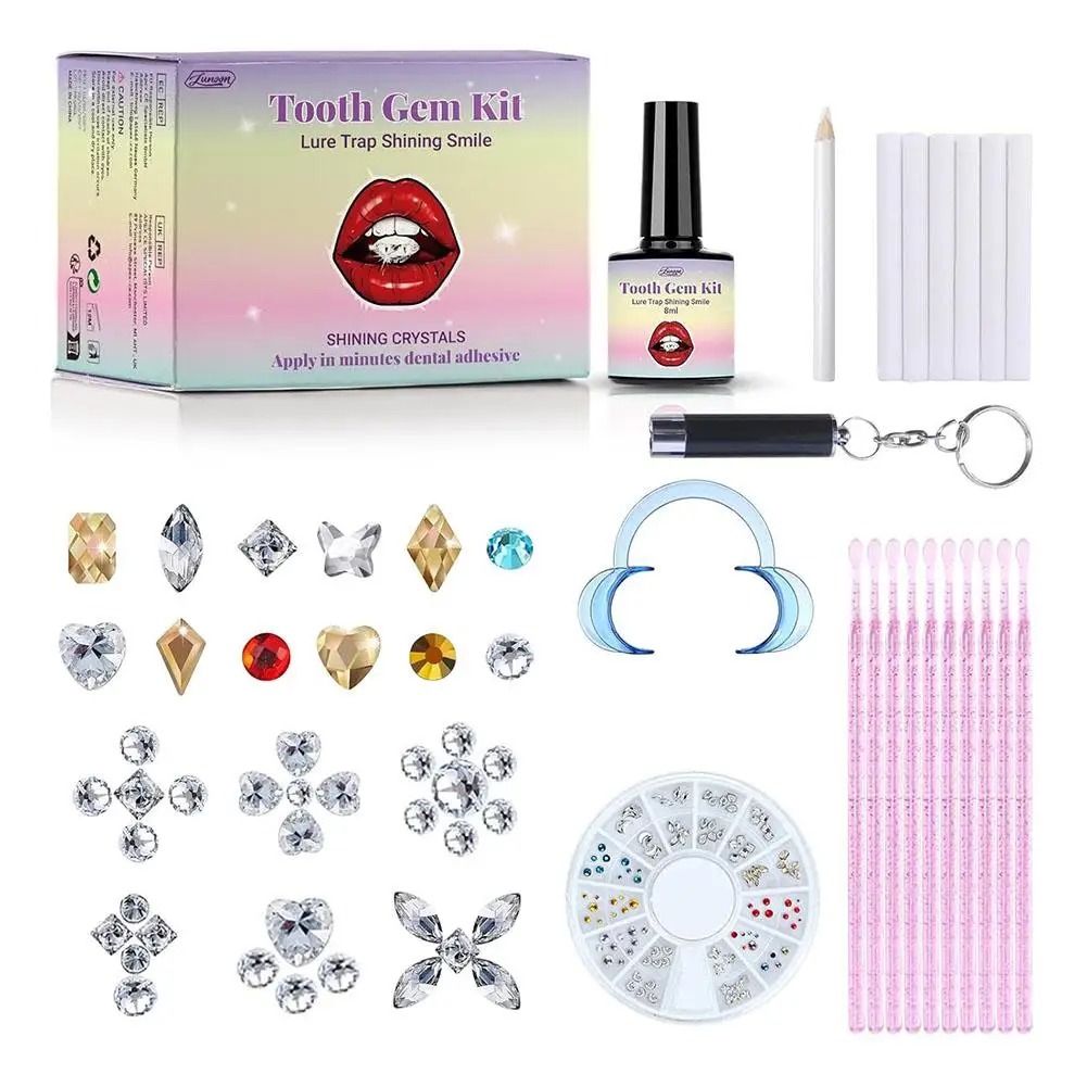 DIY Teeth Gems Kit Clear Preci - Tooth Gem Kit ulasan dan harga