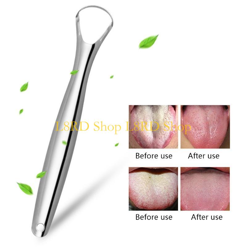 L8RD Stainless Steel Tongue Sc - Tongue Scraper Metal ulasan dan harga