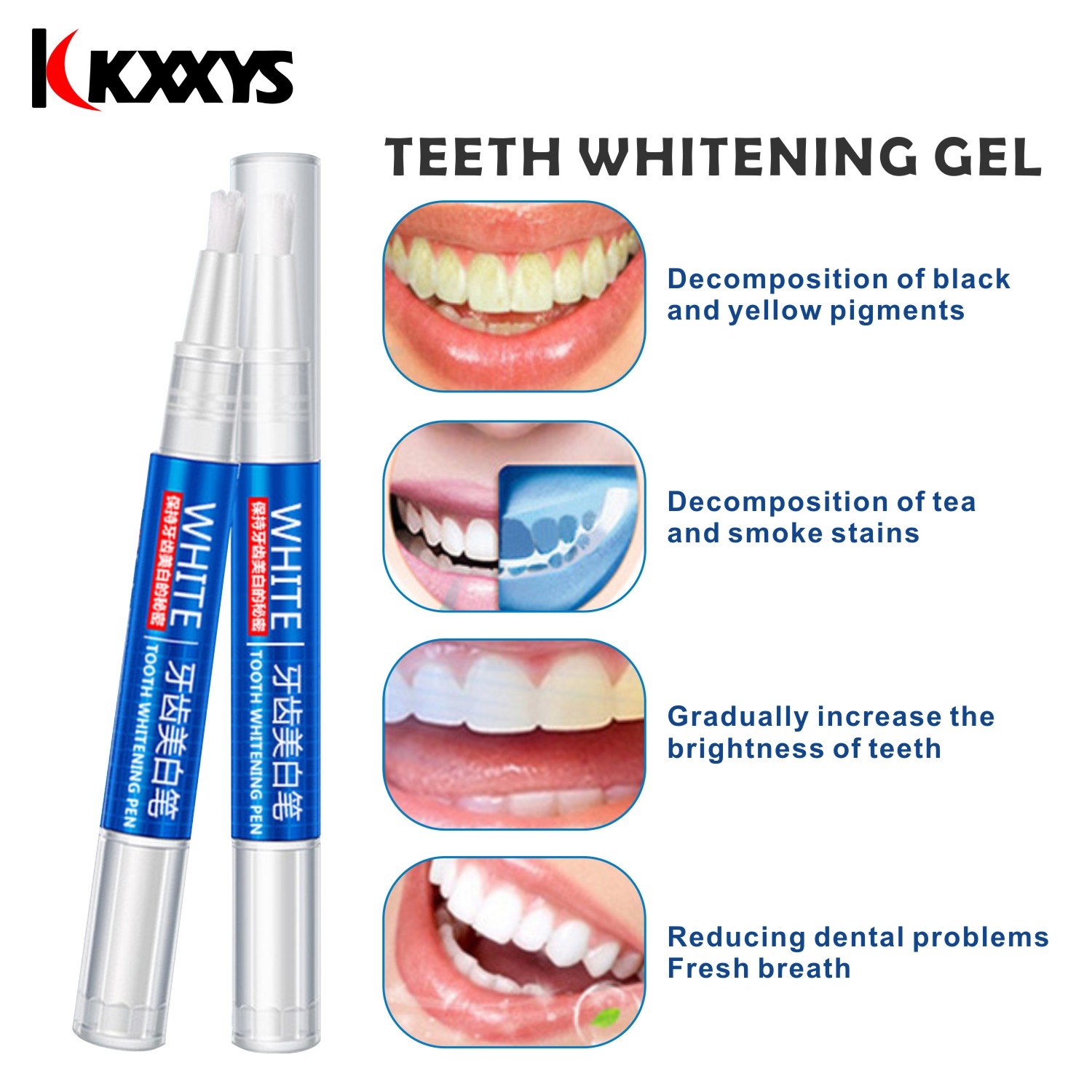 2pcs*3ml Popular White Teeth W - Teeth Whitening Gel Peroxide ulasan dan harga