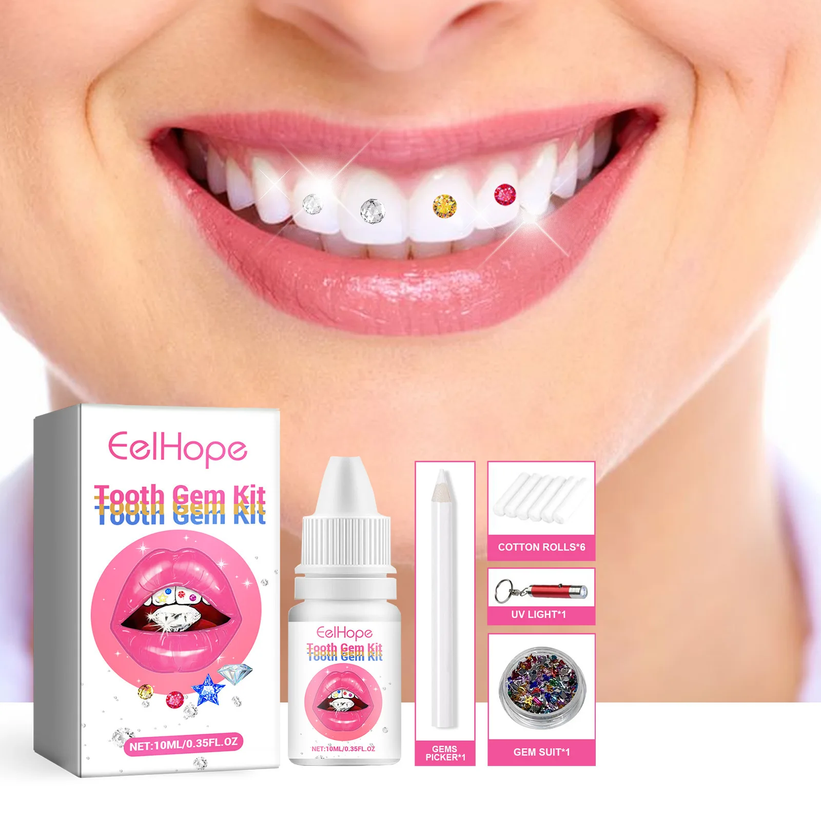 Tooth Jewelry Kit DIY Clear Pr - Tooth Gem Kit ulasan dan harga