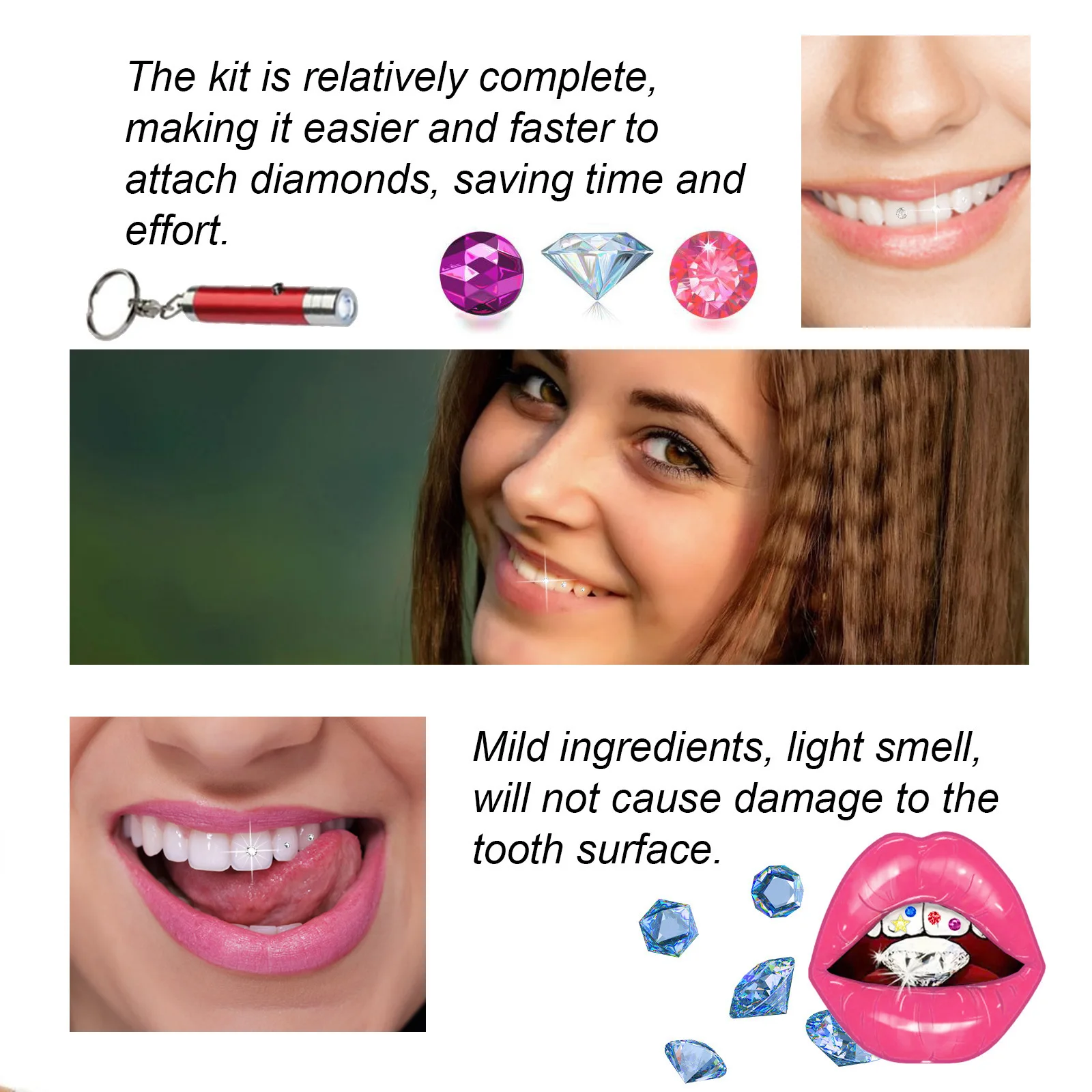 Tooth Jewelry Kit DIY Clear Pr - Tooth Gem Kit ulasan dan harga