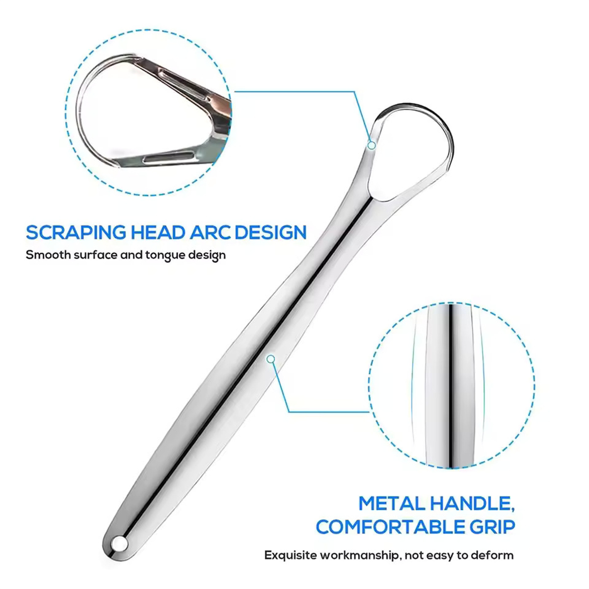 1/2/3Pcs Stainless Steel Tongu - Tongue Scraper Metal ulasan dan harga