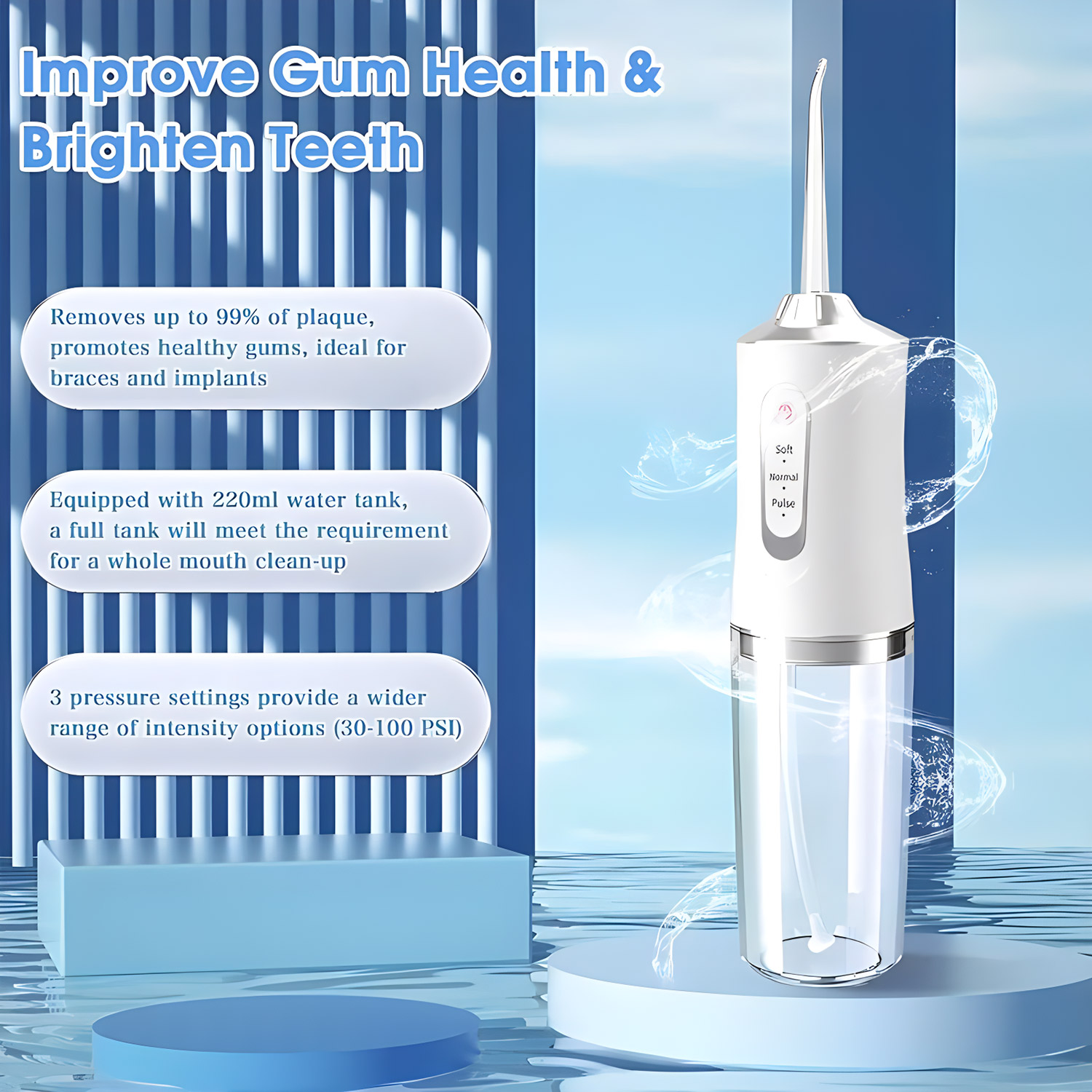 Portable Oral Irrigator USB Re - Water Flosser Cordless ulasan dan harga