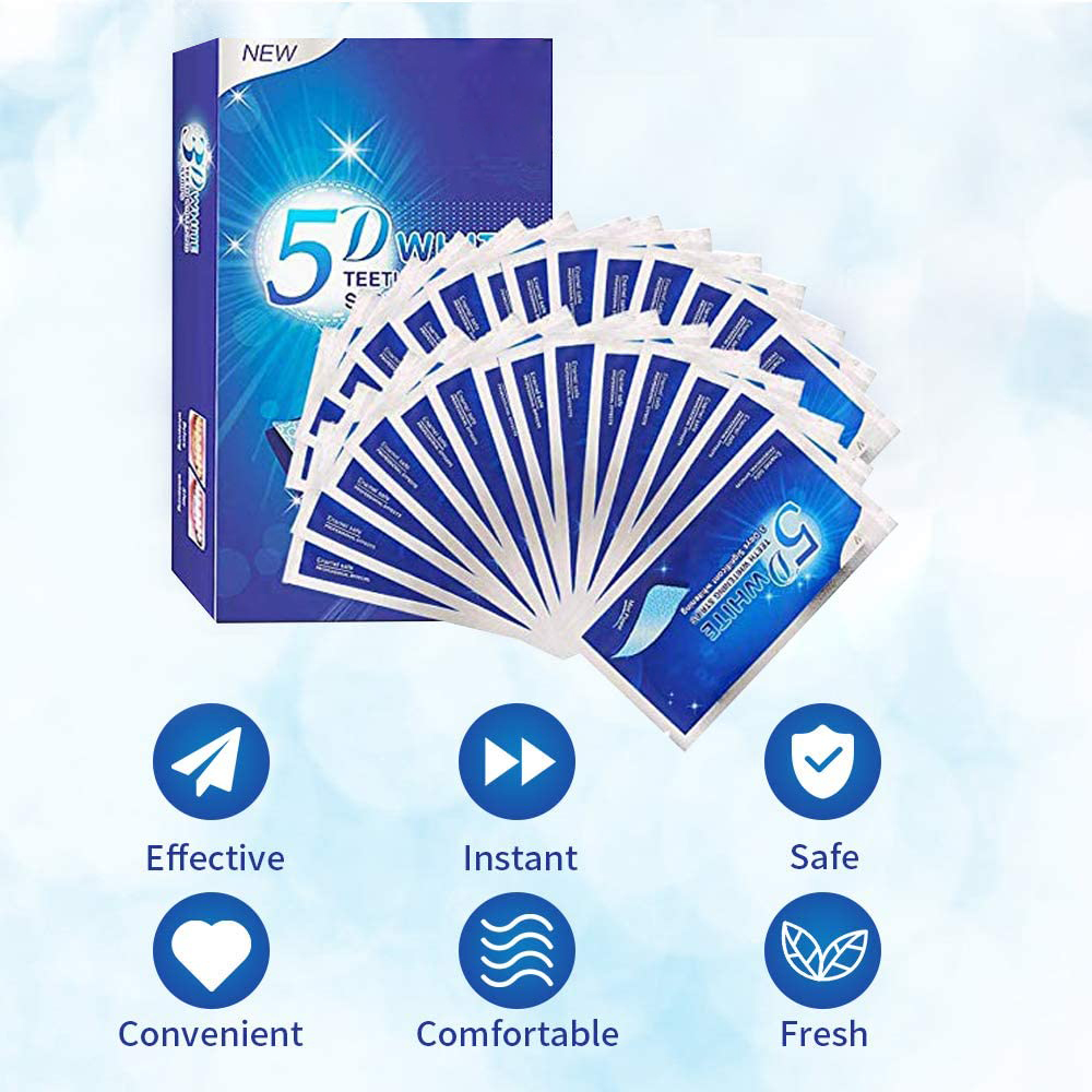 5D White Teeth Whitening Strip - Teeth Whitening Gel Peroxide ulasan dan harga