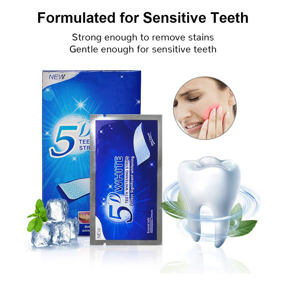 5D White Teeth Whitening Strip - Teeth Whitening Gel Peroxide ulasan dan harga
